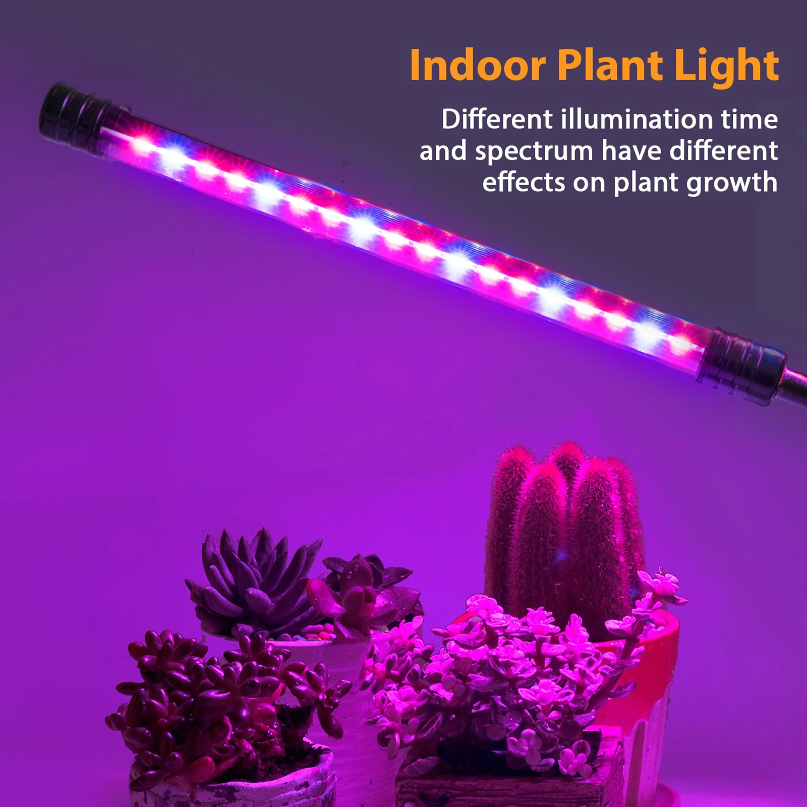 

4 Heads LED Grow Light with Blue Red Light 4/8/12H Timer 5 Brightness Leves Clip Plant Growing Light USB Growing Lamps
