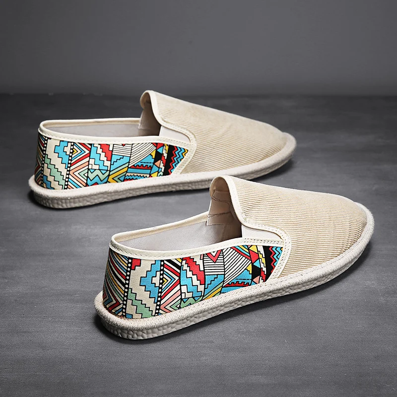 

Designer Shoes Men Espadrilles Zapatos De Hombre New Fisherman Canvas Shoes Casual Sneakers Male Driving Soft Loafers Men
