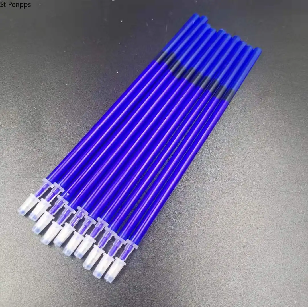 

10PCS 0.5mm Writing Nib Rod Erasable Ballpoint Pen Erase Blue Black Ink Refill School Student Stationery Office Supplies