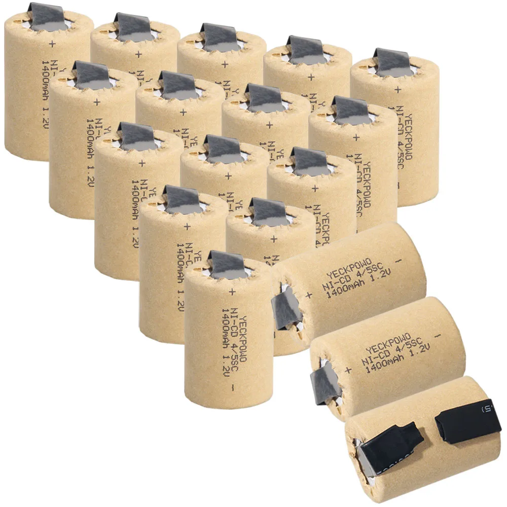 18 шт. 4/5SC батареи Электроинструмент аккумулятор подб аккумуляторная батарея 1400