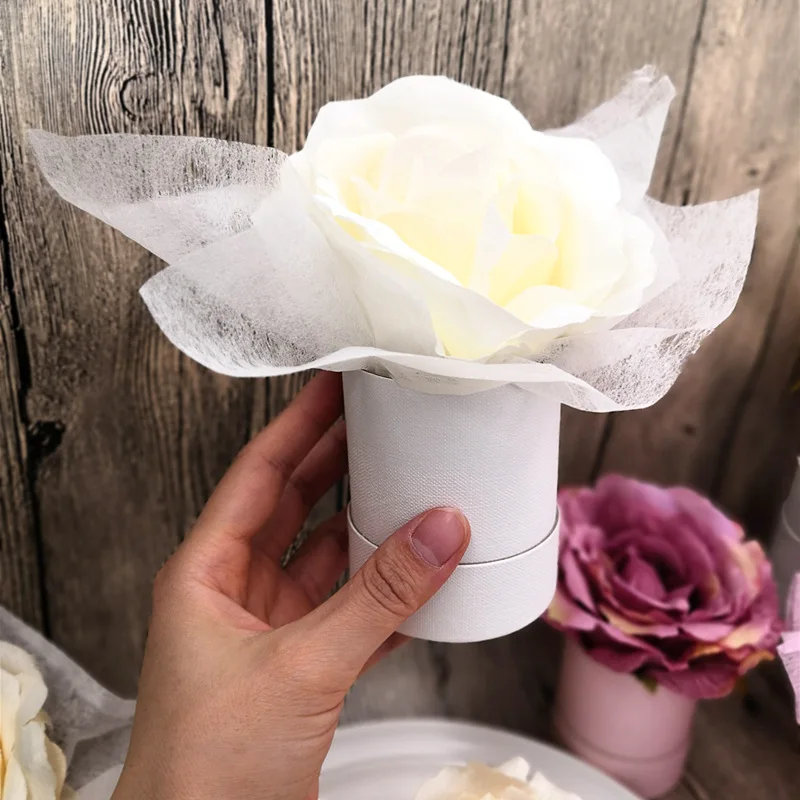 Круглые бумажные коробки для цветов с крышкой 5 шт. цветочное ведро Подарочная