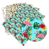30 cm x 136 cm flamingo printed faux synthetic leather diy sewing material for garments l075 l076 l077