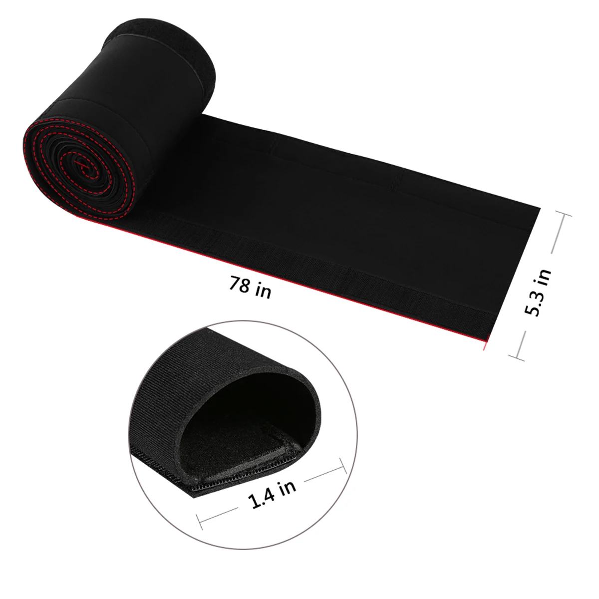 

Cable Management Sleeve 78" Flexible Neoprene Adjustable Cord Sleeves Wrap Cover Wire Hider ConCable