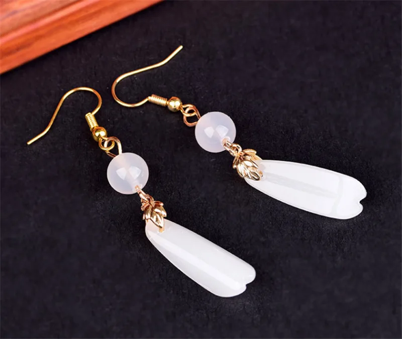 Yanting Glass Glazed Tassel Earrings Female Gifts For Women Handmade Jewelry Ethnic Earrings Shell Flower Earring Hanging 0137