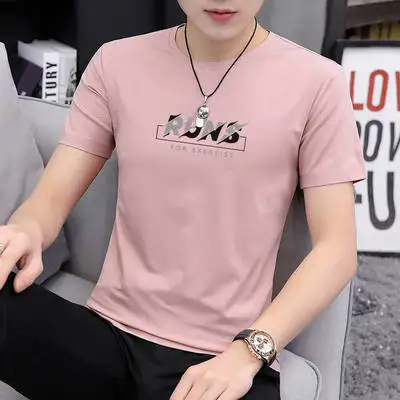 

Summer men's business casual short sleeve t-shirt 4379