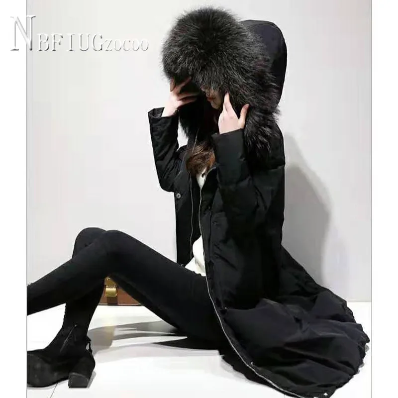 100kg Fat Sister Women Parkas Winter Long Style Korean Loose Thick Female Overcoat