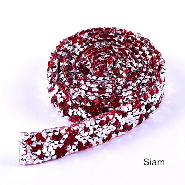 Siam 1 ярд/Лот, ширина 15 м, много цветов, стразы, окантовка, кристалл, серебро, стразы, окантовка, пояс, стразы, отделка, сделай сам, B3838 - Цвет: Siam