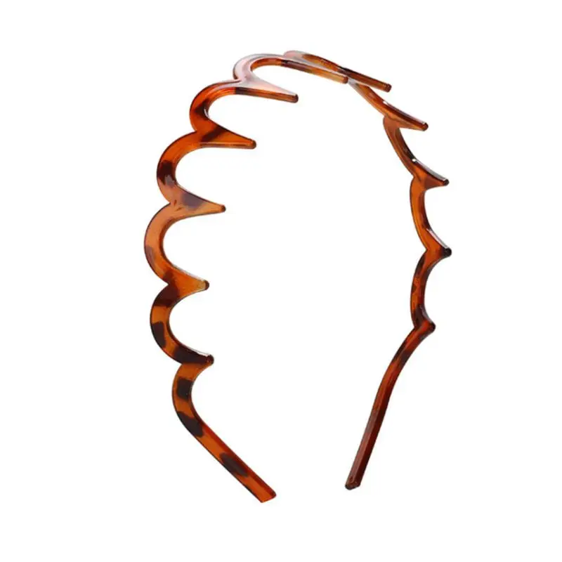 

Women Girls Zig-Zag Long Tooth Headband Plastic Resin Non-Slip Comb Hair Hoop M6CD