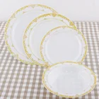 7,510,25 дюймов пищевой класс PS обеденная тарелка одноразовые тарелки пластиковые блюда вечерние ринки свадьбы элегантная кухонная посуда Кухня Обеденный бар