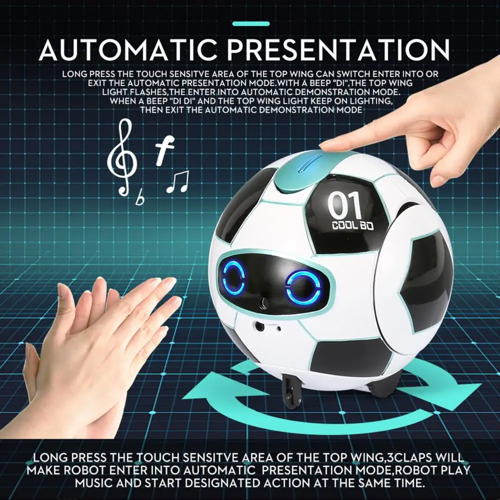 AI Robotic Ball Touch Deformation Moved Freely Hand-on Ability Infrared Obstacle Avoidance Voice Control Robot for Kids | Игрушки и