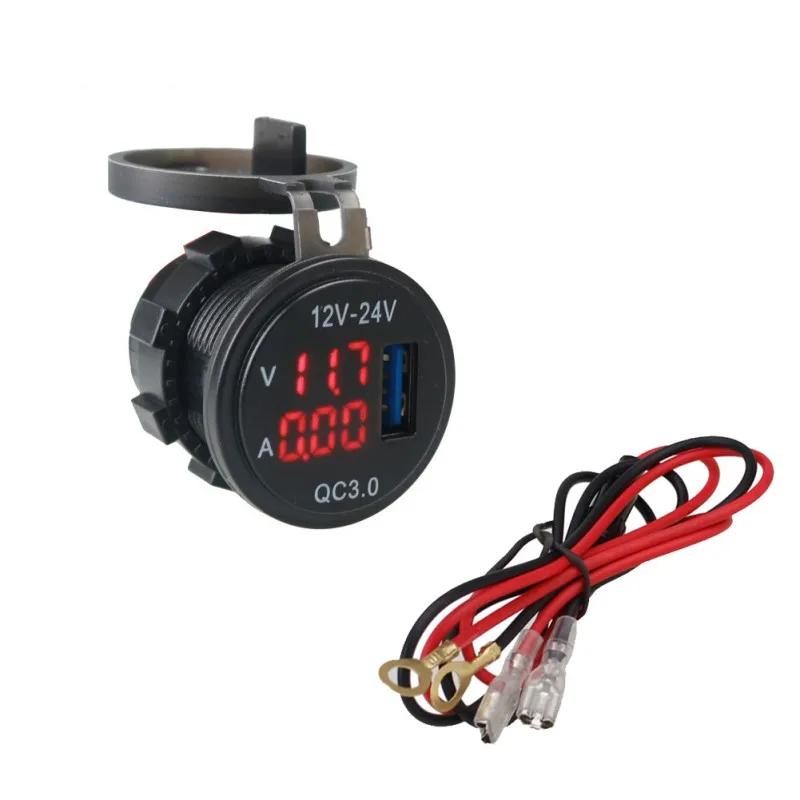 3 в 1 USB зарядное устройство розетка светодиодный цифровой дисплей универсальный