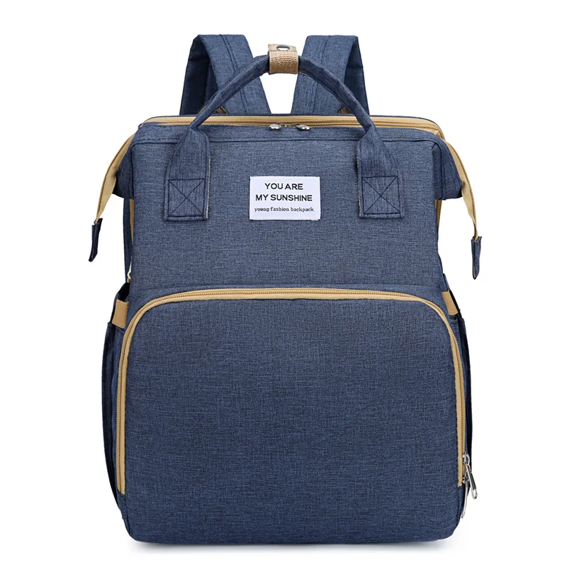 

Multifunctional upgraded version of folding mommy bag large capacity nylon mommy bed customized mommy bag