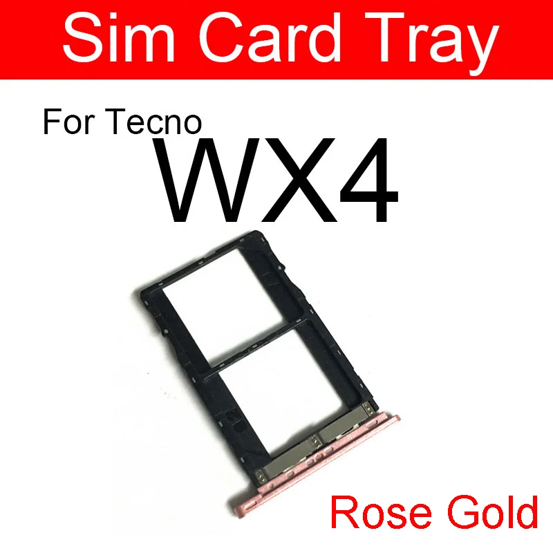 SIM-лоток для Tecno WX4 с преобразователем Micro SD, профессиональным считывателем SIM-карт и заменяемым держателем слота.