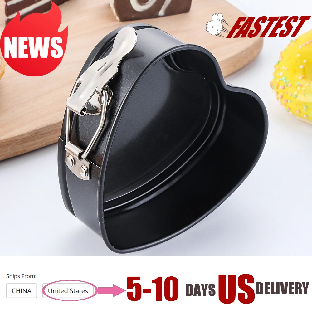 Аксессуары для выпечки Форма торта в форме сердца с пряжкой съемное дно форма