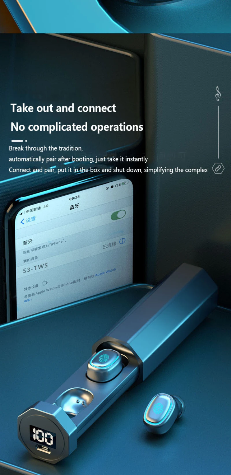 B9 Wireless Headphone Bluetooth-compatible Earphones Waterproof Earpieces Sport Earbuds For Huawei Iphone OPPO TWS Music Headset |