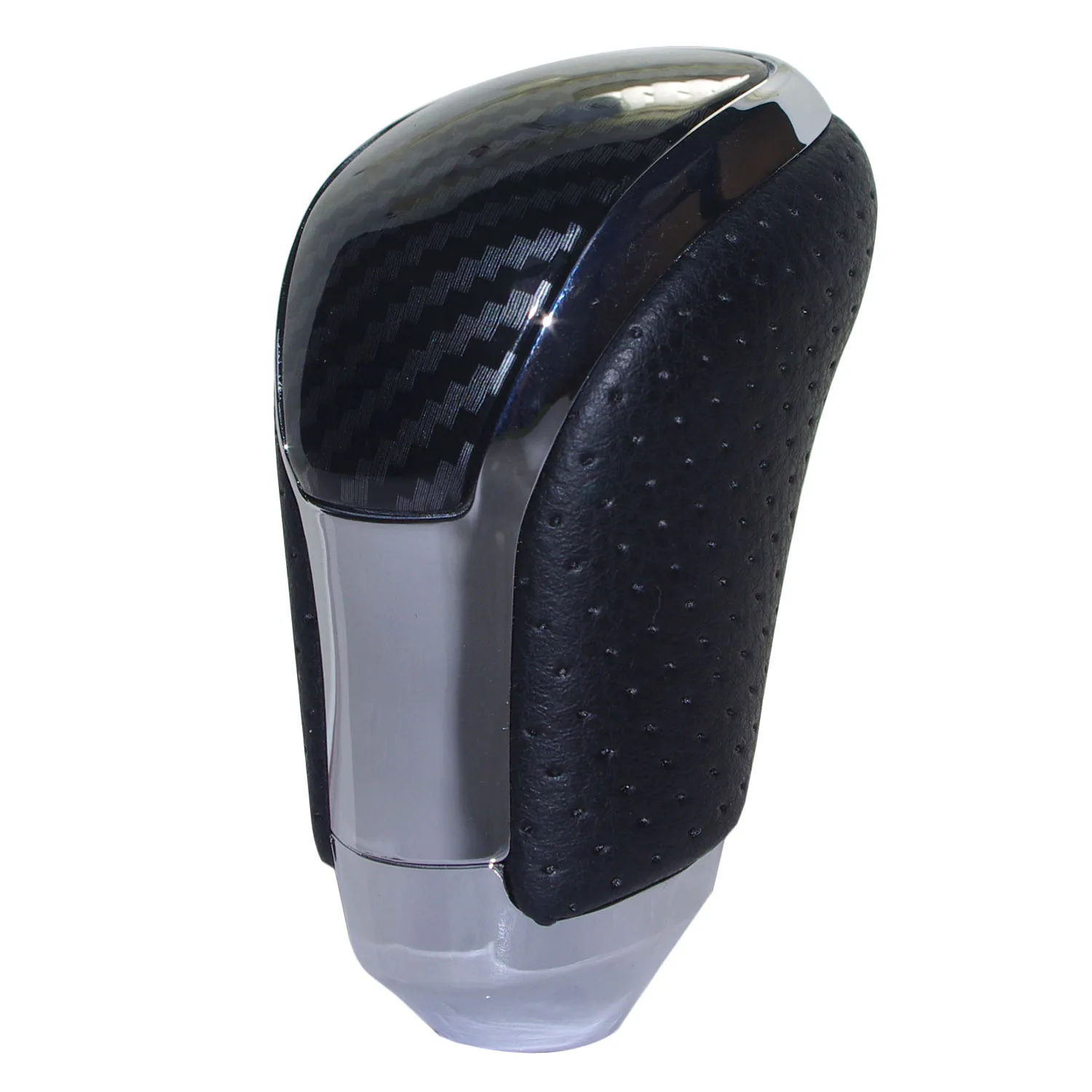 Черная кожаная ручка переключения передач из углеродного волокна для Toyota Alphard Crown