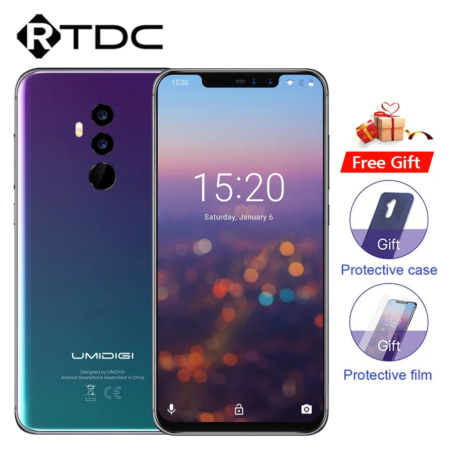 UMIDIGI Z2 смартфон с 6 2 дюймовым дисплеем процессором Helio P23 ОЗУ 4 Гб ПЗУ 64 ГБ 3850