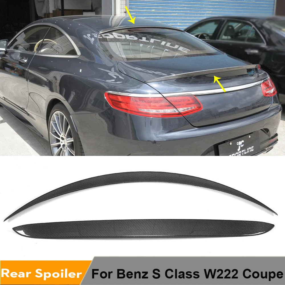 

Carbon Fiber Rear Spoiler For Mercedes-Benz W222 S Class S500 S550 S63 S65 AMG Coupe 2014 - 2018 Rear Trunk Roof Spoiler Wing