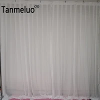 chiffon wedding backdrop decoration 3m length transparent curtain stage background drapery for event and birthday party curtain
