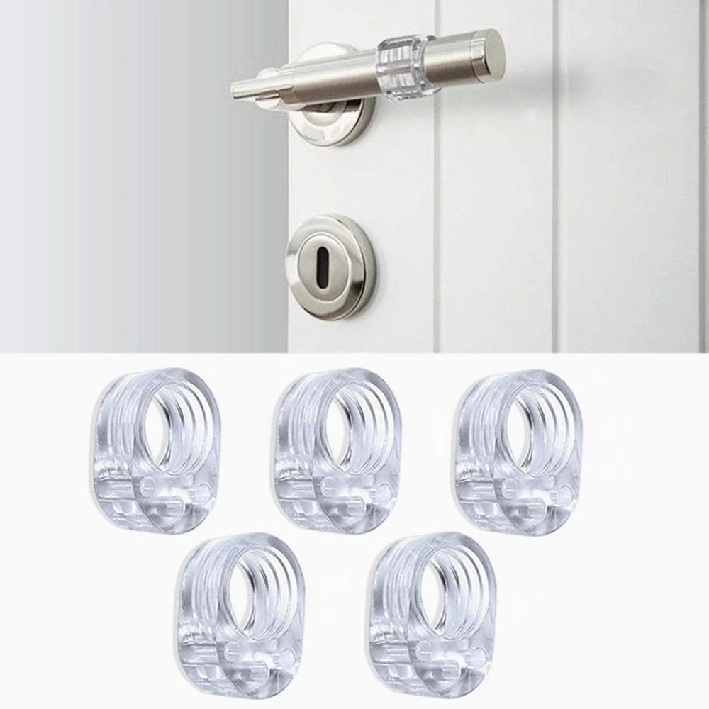 

4pcs Door Stopper Transparent Silica Gel Door Handle Buffer Wall Protection Doorknob Bumper Walls Furniture Protective