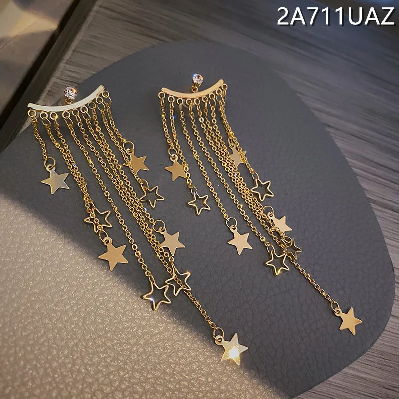 

Tassel Star Earrings For Exquisite Temperamental Vigorous Girl Party Jewelry Gift Creative Trend Design Sense Earrings