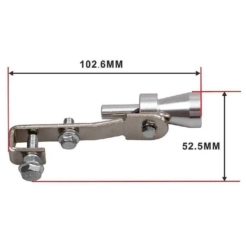 Универсальный автомобильный турбо-звуковой имитатор глушителя Silver S / M L/XL