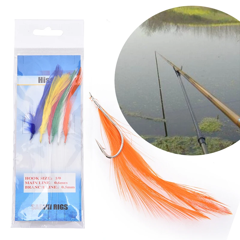 Sabiki Soft Fishing Hooks Rigs Bait Jigs Fish Head String Hook Artificial Lure Worn Fake | Спорт и развлечения