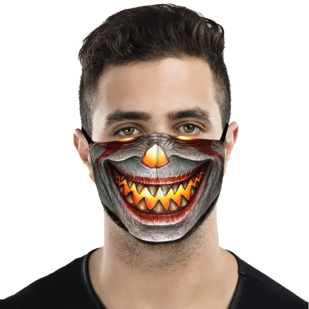 Моющаяся мужская маска с принтом черепа розы тканевая многоразовая против