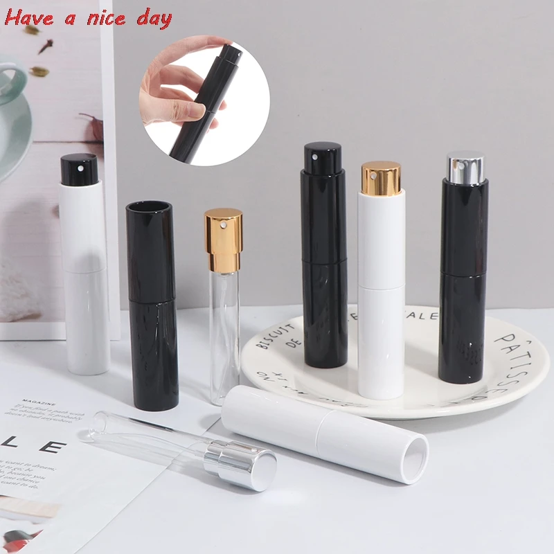 

2/3/5/10ML ABS Plastic Shell Rotatable Perfume Refillable Bottles Lipstick Tube Packaging Cosmetics Sprayer Bottles