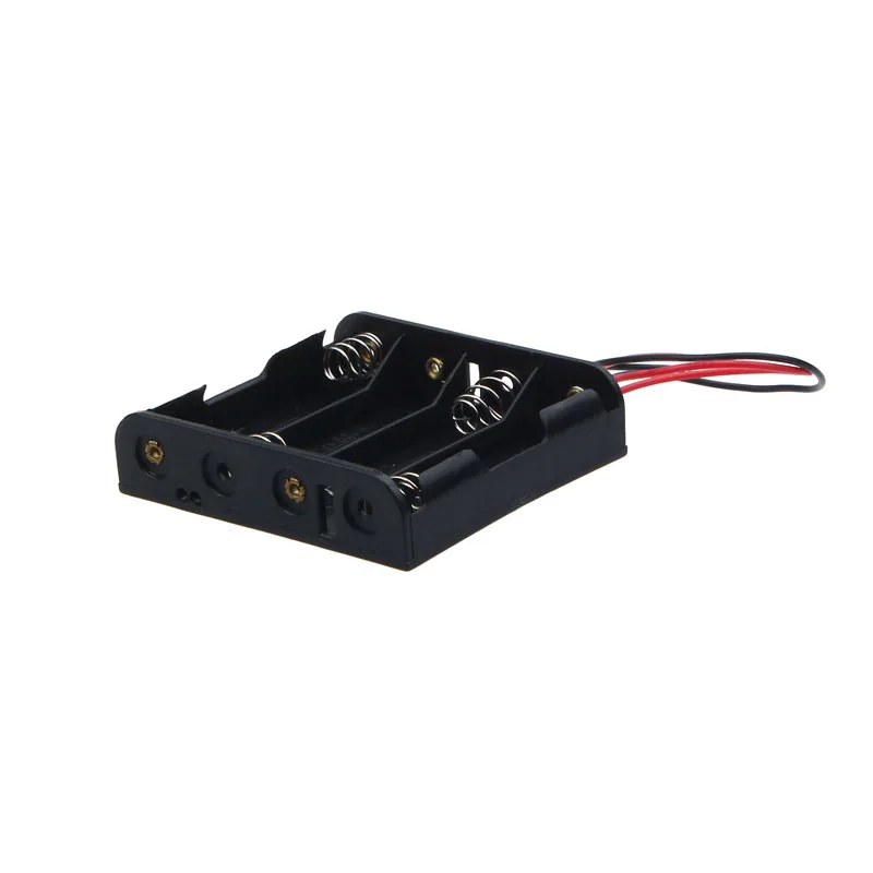 1 шт. черный пластиковый ящик для хранения батареи чехол 4 слота способ DIY зажим