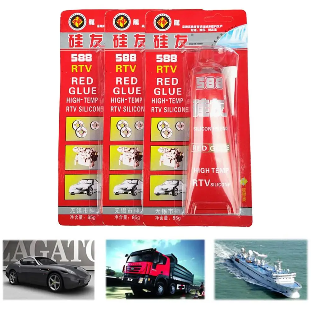 Прочный клей 85 г герметик для высоких температур водонепроницаемый RTV красная