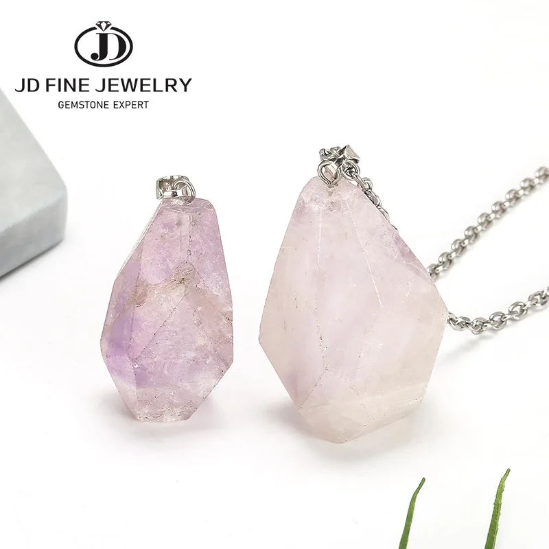 Ограненные аметисты чакра ТОЧКА Рейки JD из натурального камня подвески с