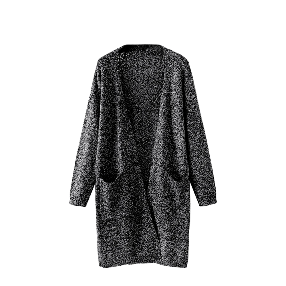 Женская просторная вязаная кофта 2019 теплая Осенняя Верхняя одежда Один размер