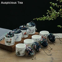 ceramic tea caddy travel small mini tea boxes portable tea containers sealed jar spice jar oolong tea storage tank accessories