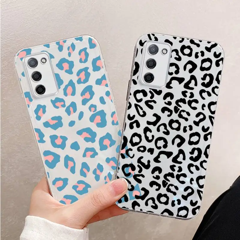 

Leopard print sexy pink luxury Phone Case Transparent For oppo R17 R15 R11 R9 F11 A32 A39 K7 K5 S X PRO PLUS moible bag
