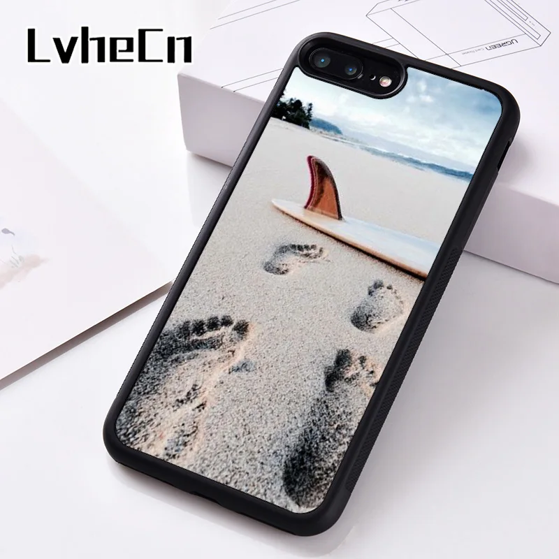 LvheCn силиконовый чехол для телефона iPhone 6 6S 7 8 Plus 5 5S SE X XS XR 11 PRO MAX пляж доска серфинга
