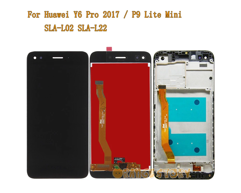 ЖК-экран для huawei Y6 Pro /P9 Lite mini SLA-L02 SLA-L22, ЖК-дисплей, сенсорный экран, запасная рамка
