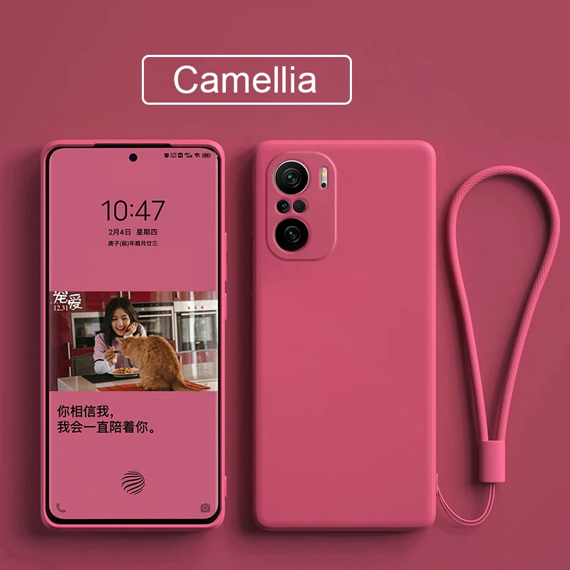 

Original Liquid Silicone Case For Xiaomi Redmi Note 10 9 Pro 10S 9S 8 POCO M3 F3 X3 Pro F2 Pro NFC 10T Pro Soft Strap Back Cover