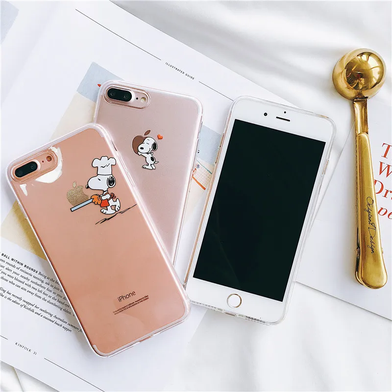 Модный чехол для iPhone 6, 6s, 7, 8 Plus, X, XR, XS, MAX, 10, мягкий чехол для телефона, для iPhone 7, роскошный, мультяшный, прозрачный, ультра тонкий