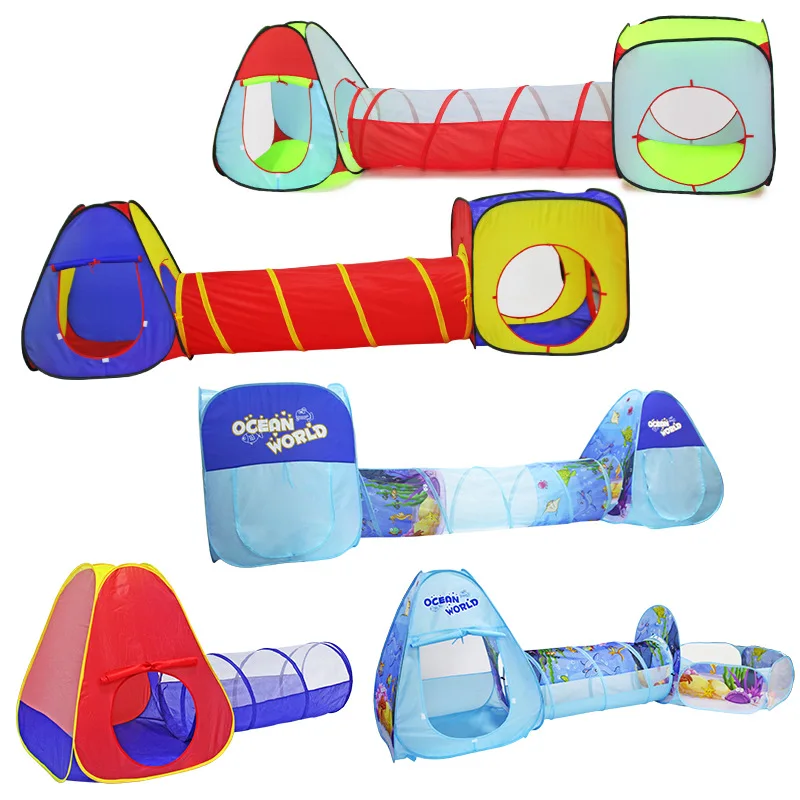 

3 In 1 Children Indoor Outdoor Crawling Folding Game House Crawl Tunnel Tent For Children 's Play Room Portable Foldable Game Ba