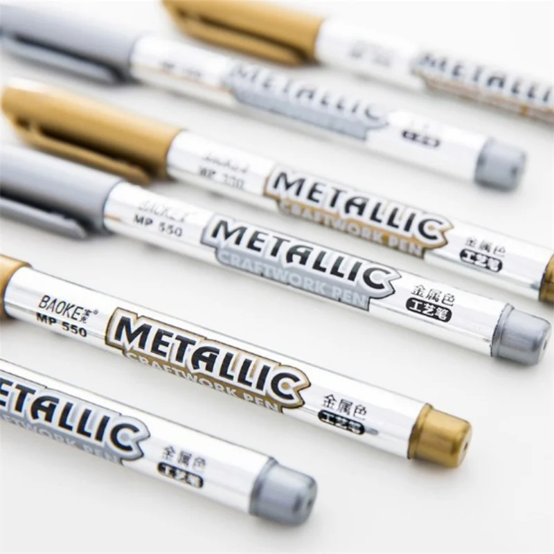 1 шт. гелевая ручка золотой серебряный знак искусственная пластиковая для