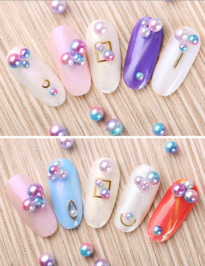 Новинка непористые Круглые разноцветные бусины из АБС пластика размер