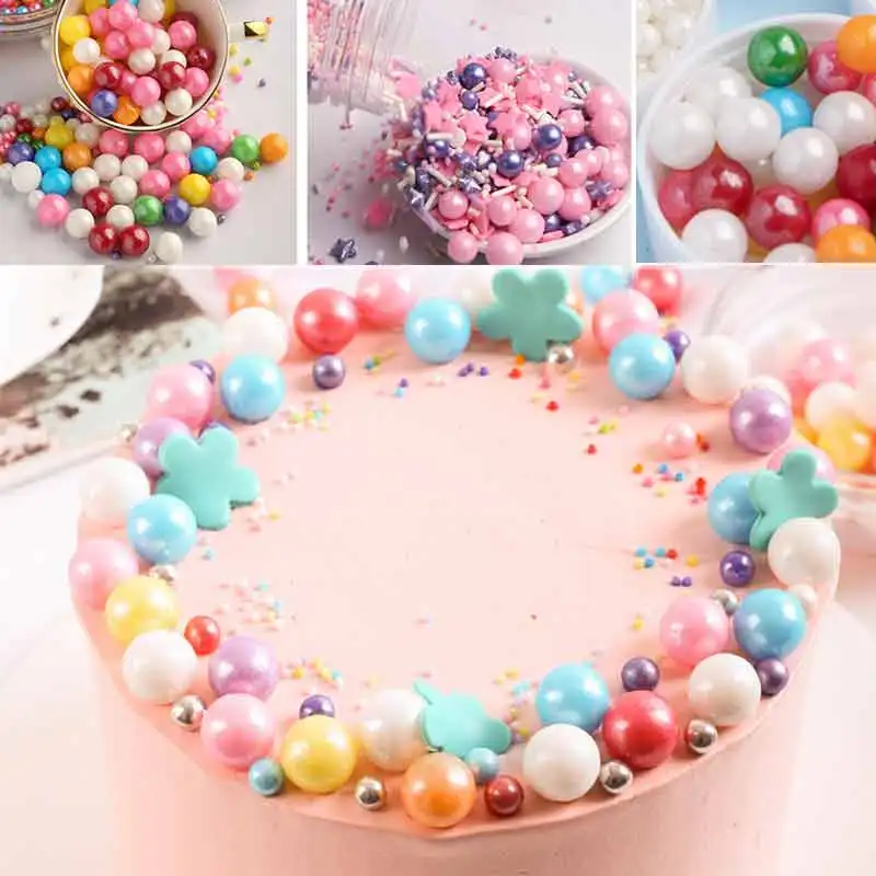 130 г красочный посыпать для украшения торта розовый фиолетовый жемчуг сахар