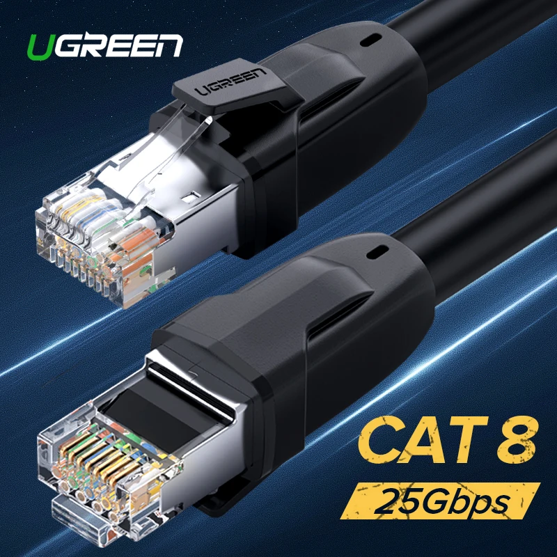 Ethernet кабель Ugreen Cat8 RJ 45 сетевой UTP Lan Соединительный шнур RJ45 2 м/3 м/5 м для