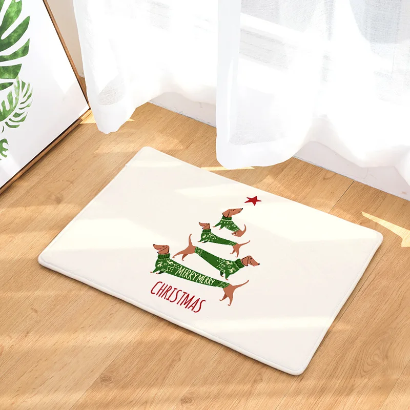 CAMMITEVER принтом в виде рождественского кота собаки коврик прикроватный коврики