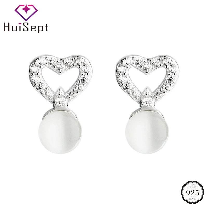 HuiSept очаровательные серьги из стерлингового серебра 925 пробы ювелирные изделия в