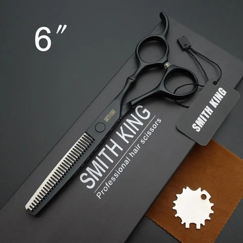 SMITH KING 6 дюймовые Профессиональные парикмахерские ножницы филировочные