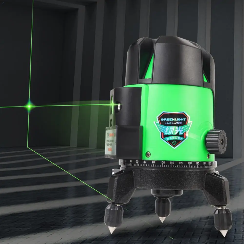 

3/2 Line 6 Points Laser Level Strong Green Light Automatic Self Leveling 360 Degree Vertical Horizontal Rotary Cross Laser Line