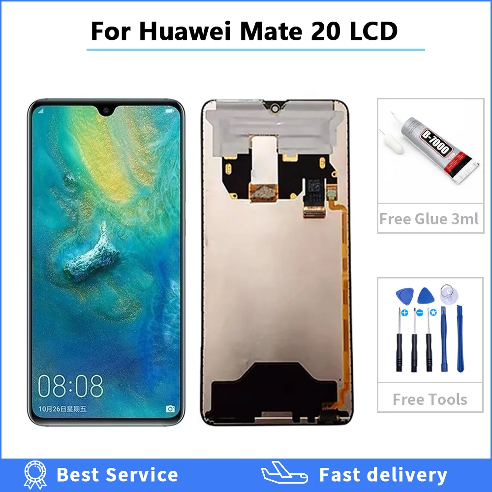 Оригинальный ЖК дисплей для Huawei Mate 20 дигитайзер сенсорного экрана в сборе с