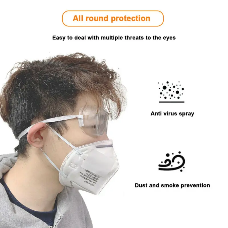 Защитные очки Регулируемые защитные прозрачные от брызг и пыли Полностью